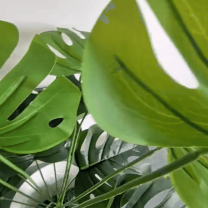 Last Day 75% OFF Artificial Monstera & Banana Leaf Plant Pot– Lush Tropical Decor