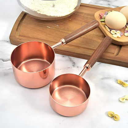Copper Finish Measuring Cups and Spoons Set