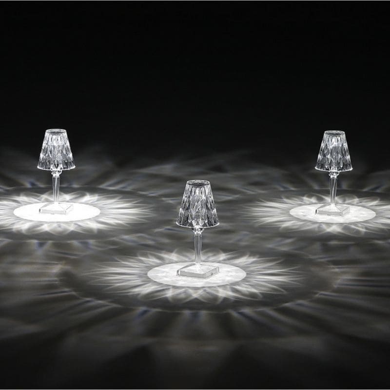 GlimmerLux - Touch Crystal Table Lamp with 3-Level Dimmer