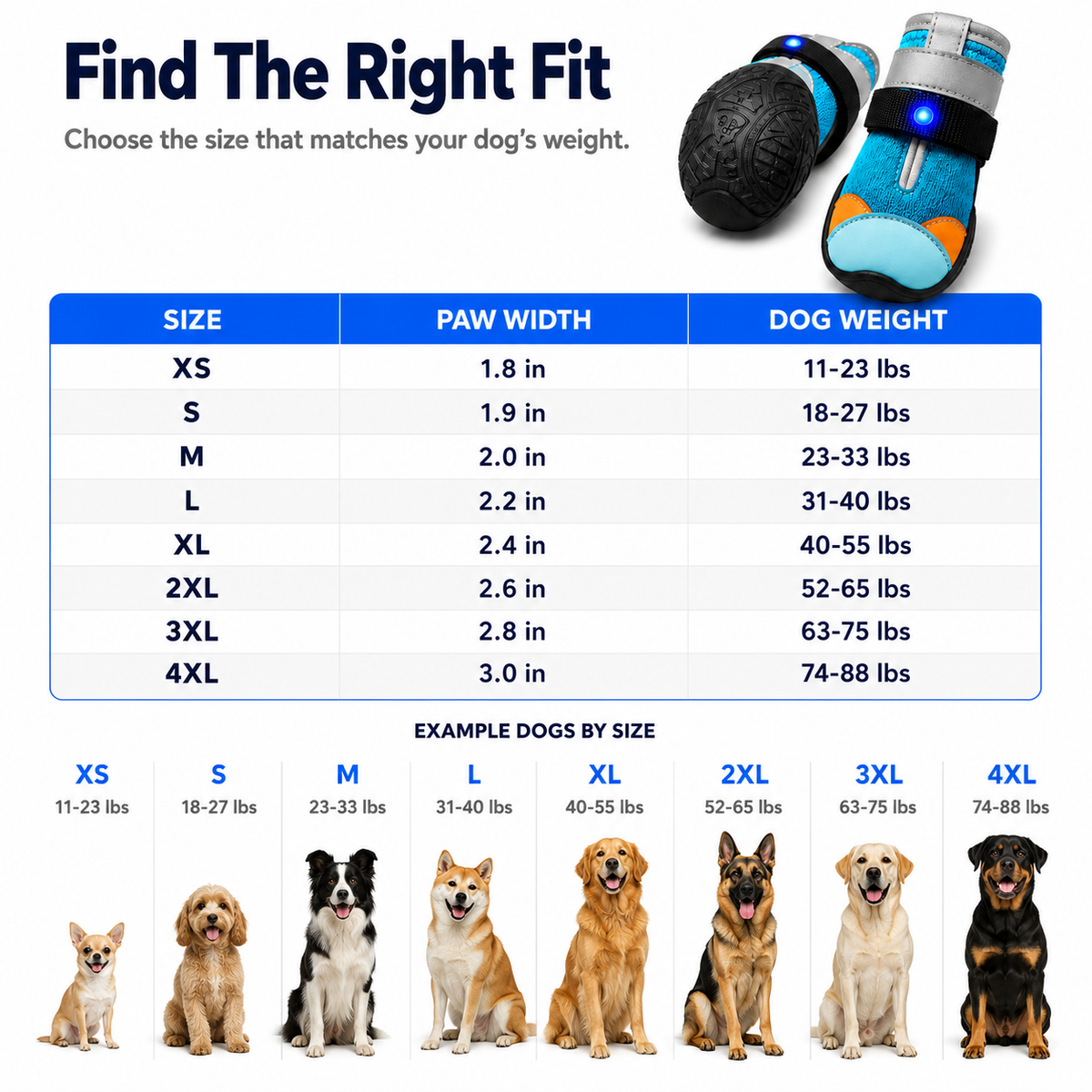 LED Dog Boots