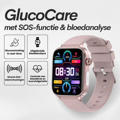 GlucoCare SOS Watch: Fall Detection & Glucose Monitor (2025)