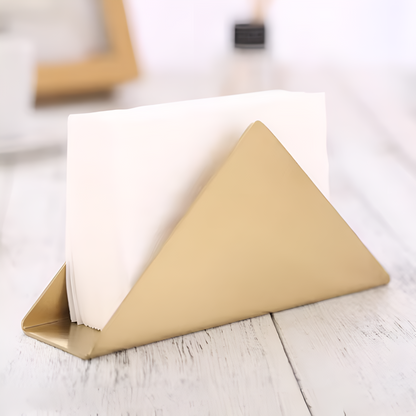 Gold Finish Napkin Holder Stand