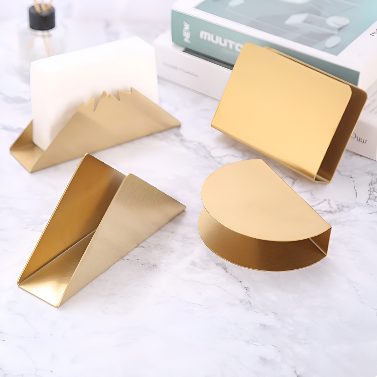 Gold Finish Napkin Holder Stand