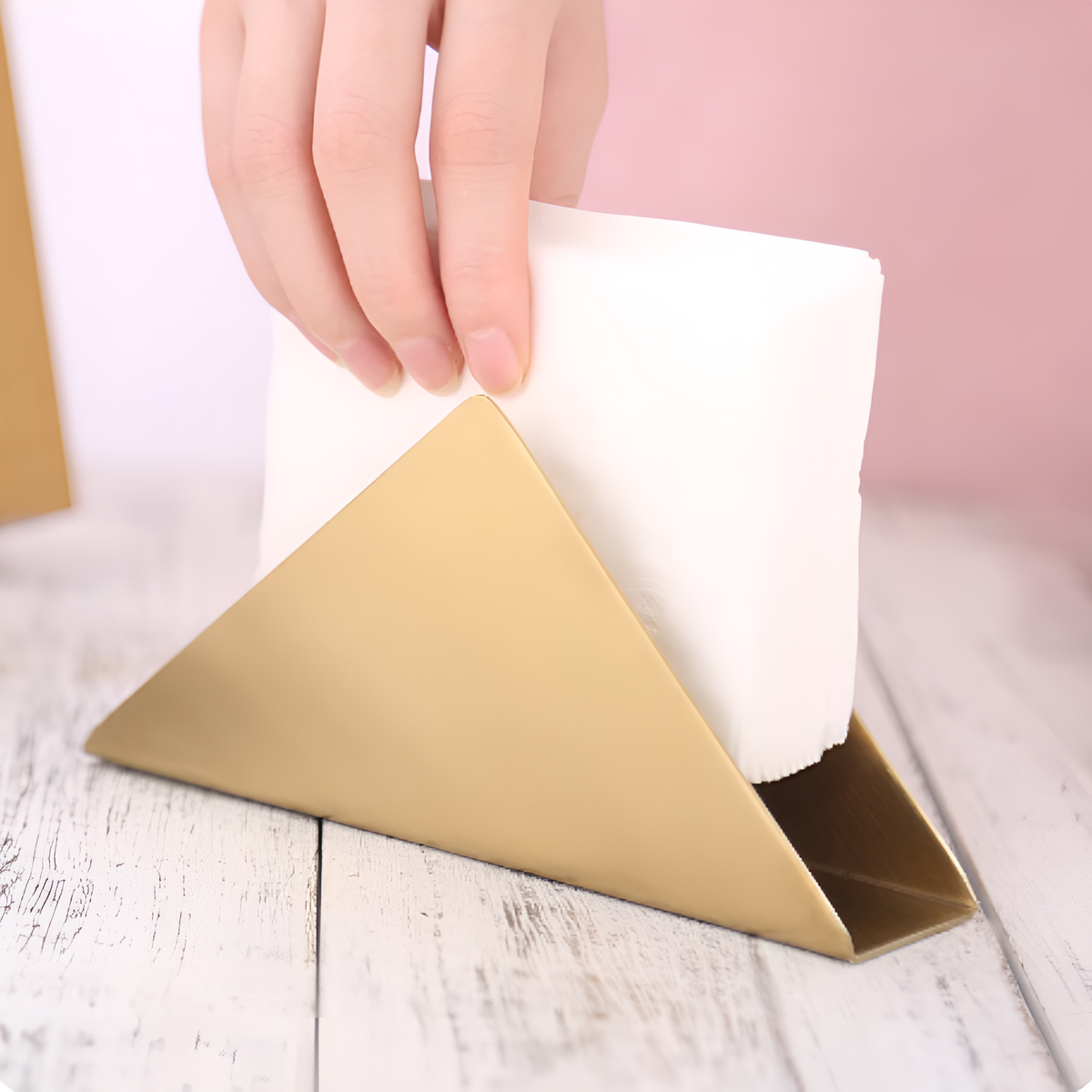 Gold Finish Napkin Holder Stand