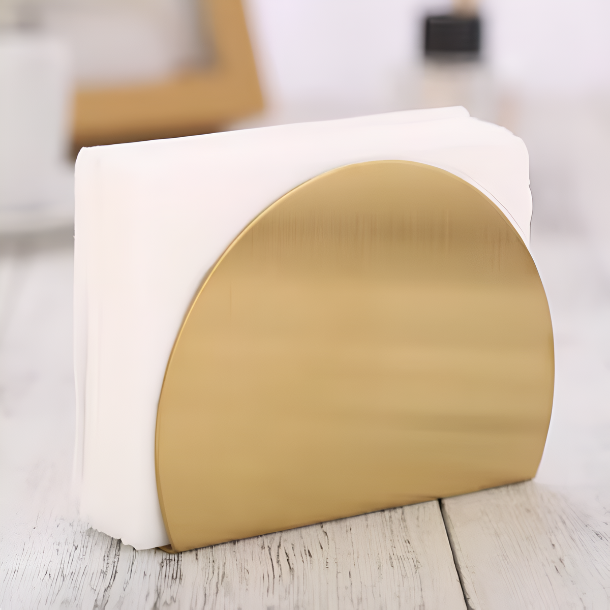 Gold Finish Napkin Holder Stand
