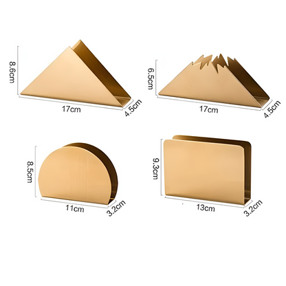 Gold Finish Napkin Holder Stand