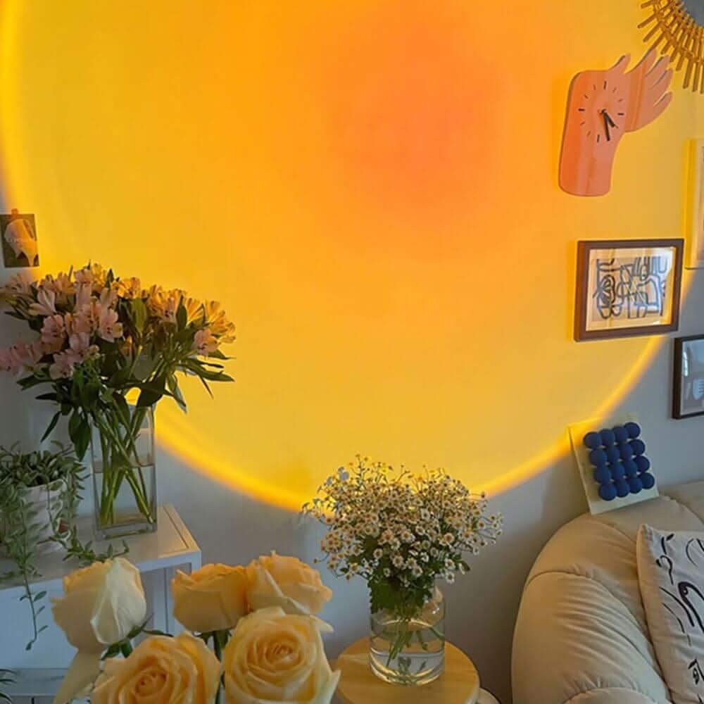 Sunset projector light for cozy ambiance