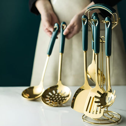 Gold Stainless Steel Kitchen Utensil Set