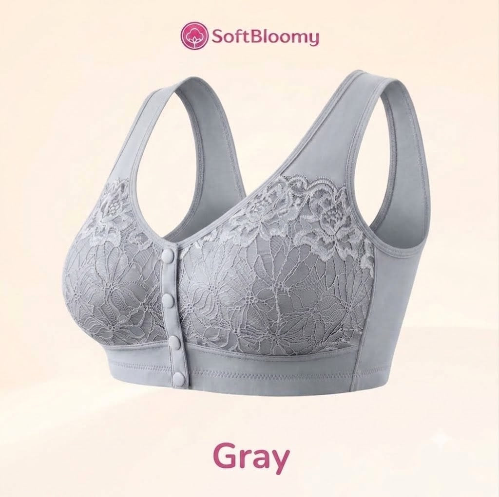 Soft Bloomy - Front-Closure Cotton Shaping Bra for Seniors