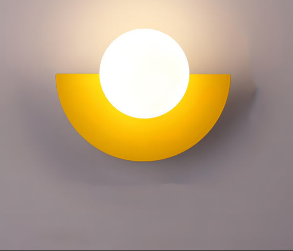 Half-Round Wall Lamp in Scandinavian Style Minimalism and Warm Light