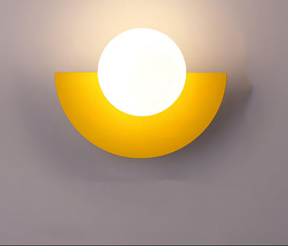Half-Round Wall Lamp in Scandinavian Style Minimalism and Warm Light