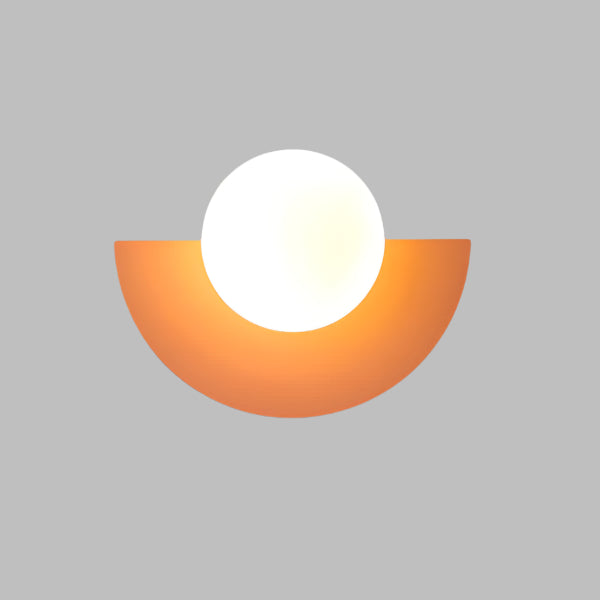 Half-Round Wall Lamp in Scandinavian Style Minimalism and Warm Light