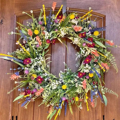 Handmade Floral Door Wreath - Indoor & Outdoor