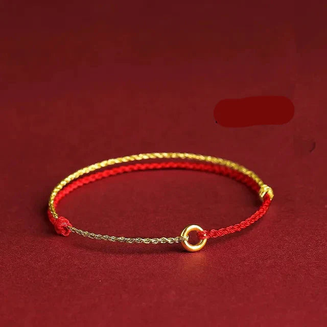 Handmade Jalena Bracelet with Round Gold Detail