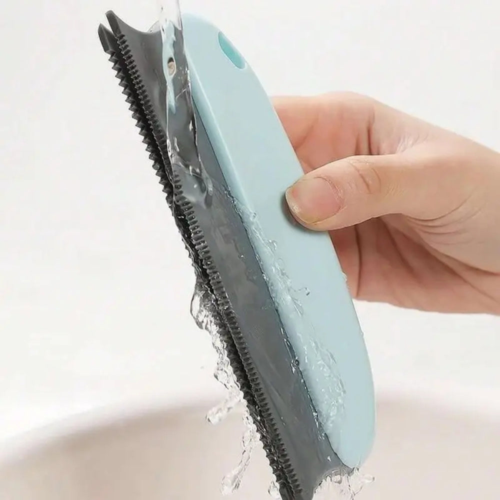 Pet Hair Removal Tool with Rubber Bristles