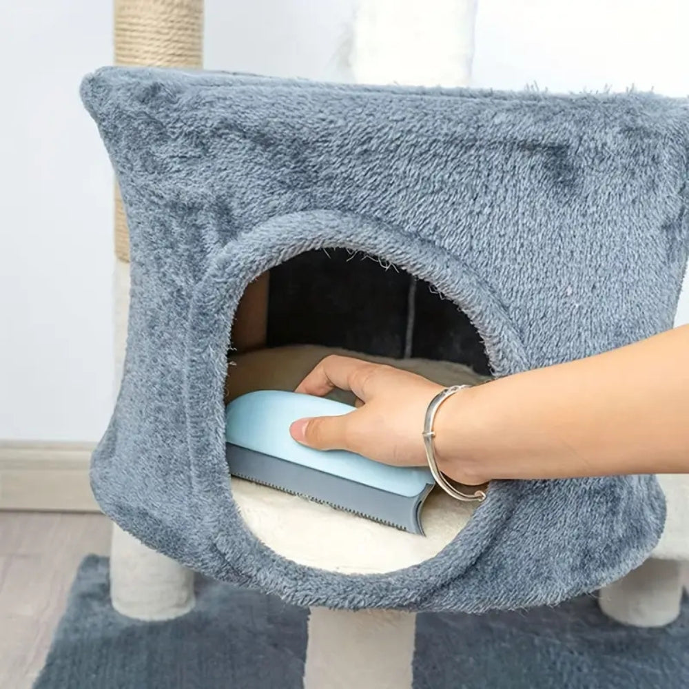 Pet Hair Removal Tool with Rubber Bristles