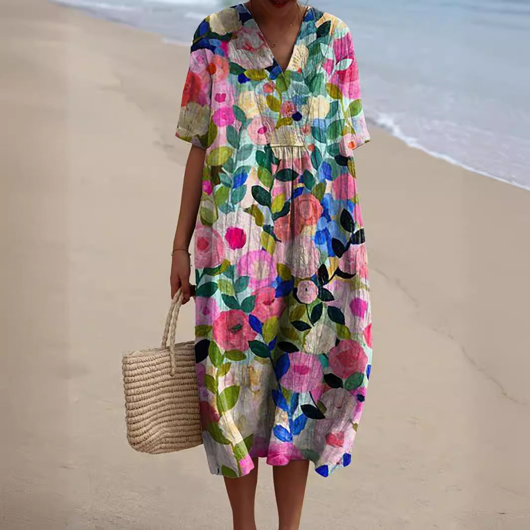 Women's Breezy Floral Midi Dress