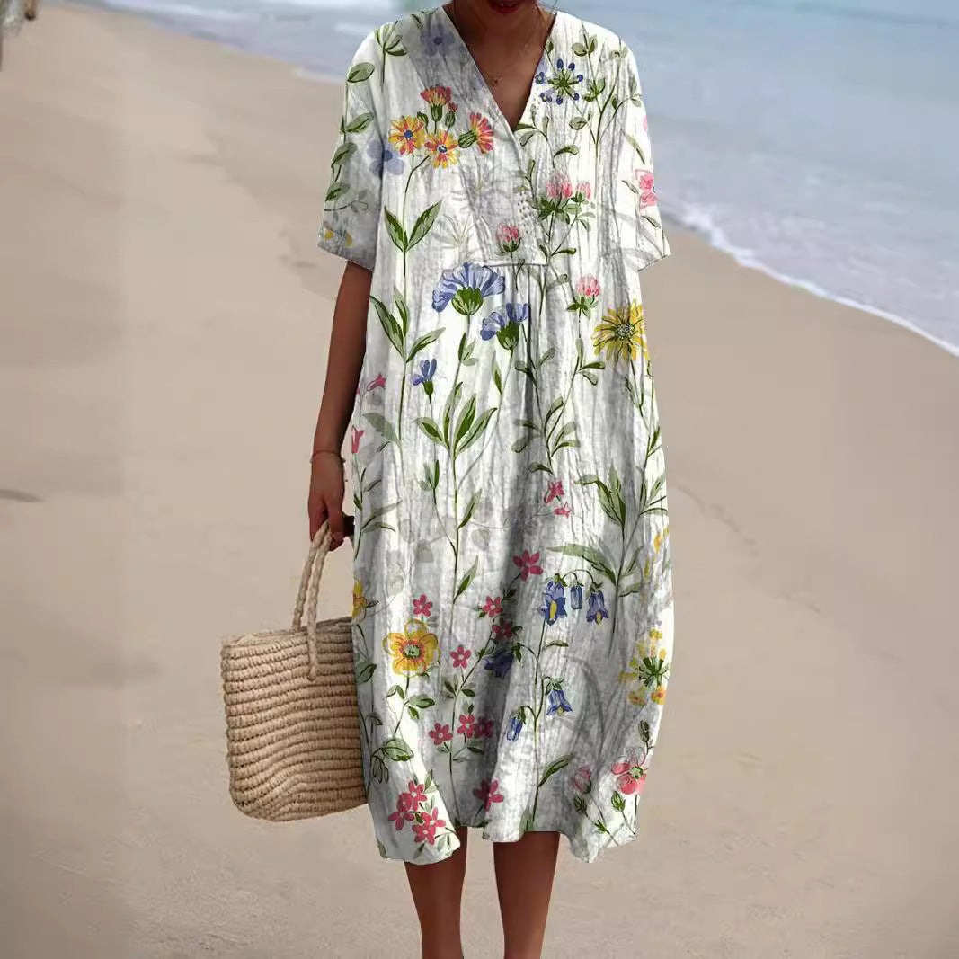 Women's Breezy Floral Midi Dress