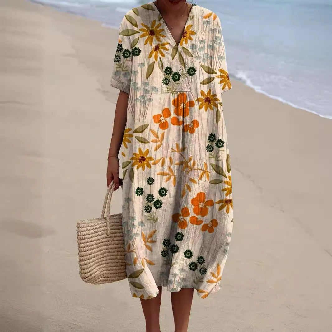 Women's Breezy Floral Midi Dress