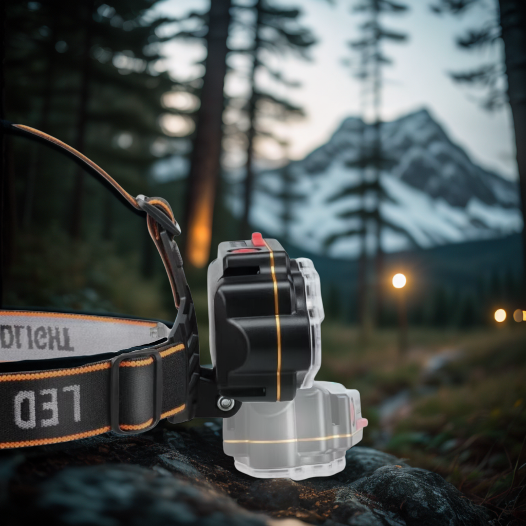 18000 Lumen LED Headlamp with Rechargeable Batteries