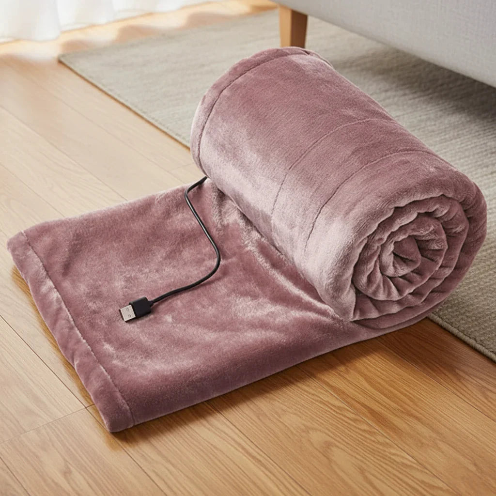 HEATEASE – USB Heated Blanket: 3 Adjustable Heat Settings