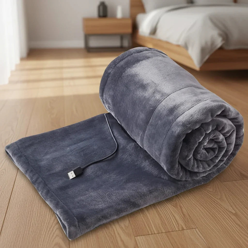HEATEASE – USB Heated Blanket: 3 Adjustable Heat Settings