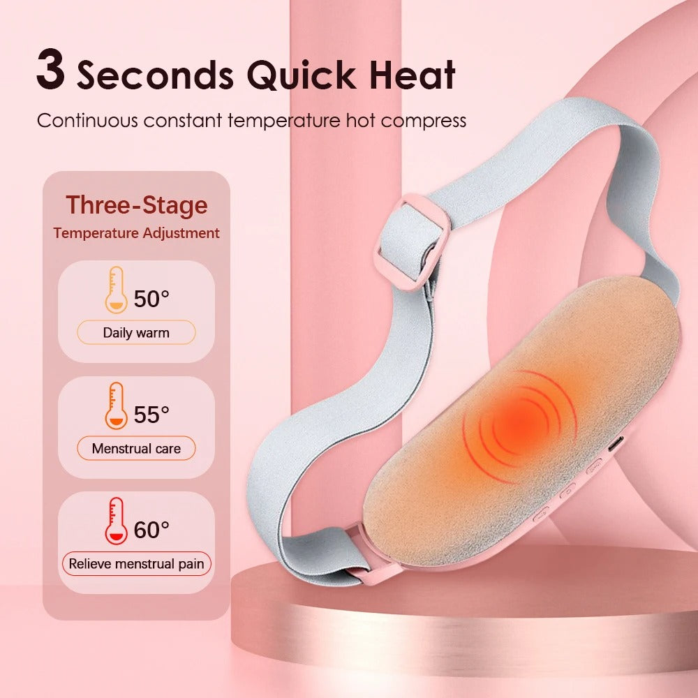 Abdominal and back warming belt with massage feature