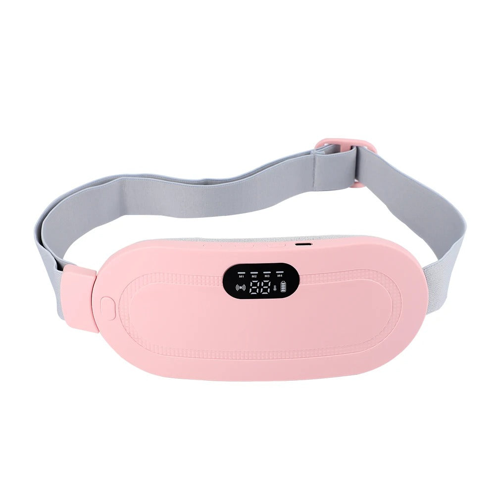 Abdominal and back warming belt with massage feature