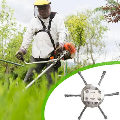 Heavy-Duty Wire Brush Head for Grass Trimmers