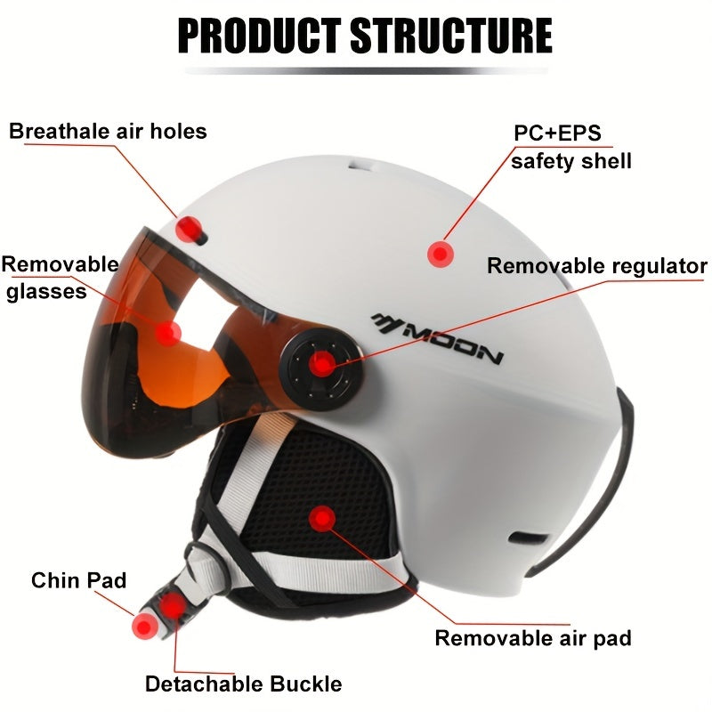 High-Quality Ski Helmet with Detachable Parts – Safe and Comfortable for Outdoor Activities