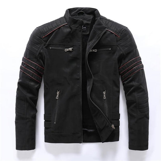 High Quality Stand-Up Collar Motorcycle Jacket