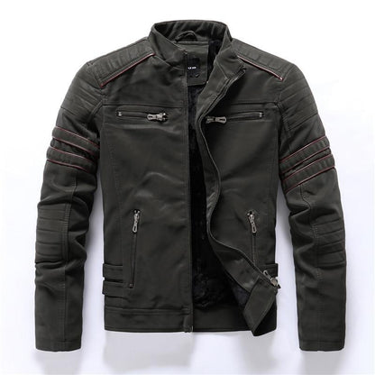 High Quality Stand-Up Collar Motorcycle Jacket