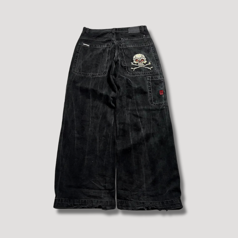 High-Waisted Black Baggy Jeans – Raven