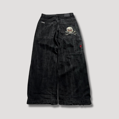 High-Waisted Black Baggy Jeans – Raven