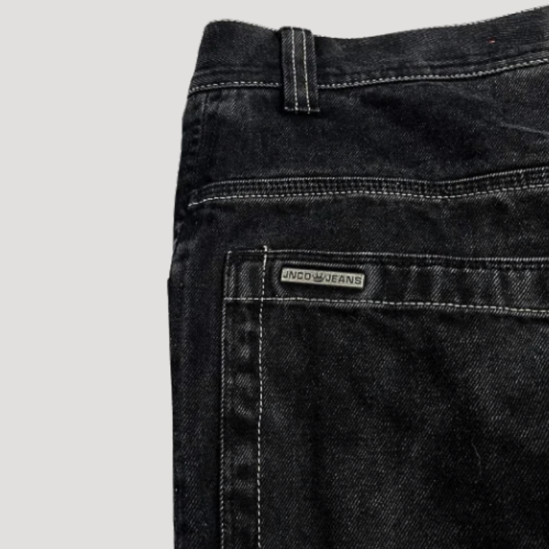 High-Waisted Black Baggy Jeans – Raven