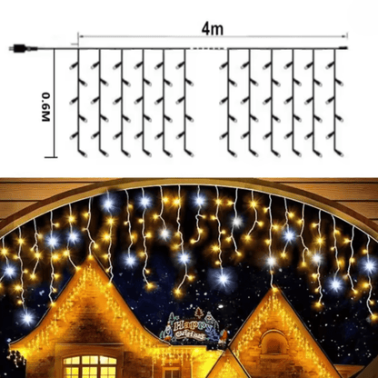 ILLUMERA – LED Garden Curtain Lights 4 x 0.6m, Weatherproof