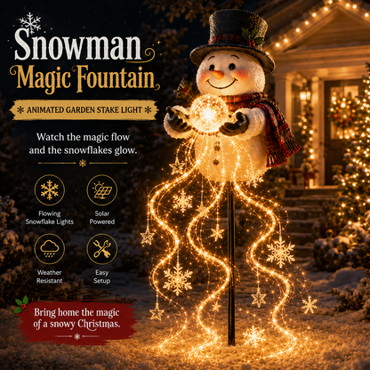 49% OFF Snowman Magic -Flowing Snowflake LED Christmas Garden Light