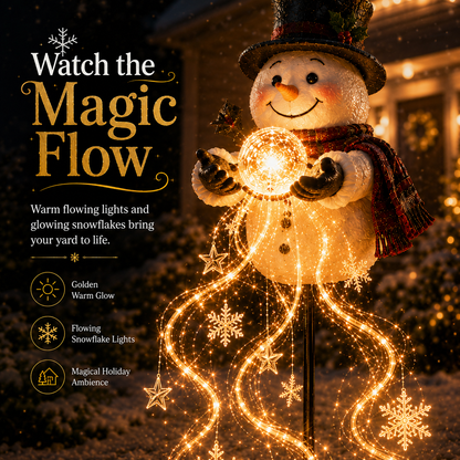 49% OFF Snowman Magic -Flowing Snowflake LED Christmas Garden Light