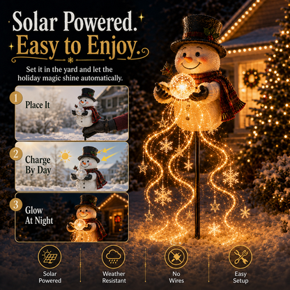 49% OFF Snowman Magic -Flowing Snowflake LED Christmas Garden Light