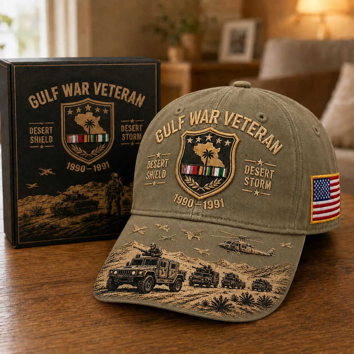 Last Day Promo: 45% OFF! Desert Storm Veteran Commemorative Cap – Gulf War Desert Shield Veteran Hat