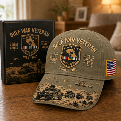 Last Day Promo: 45% OFF! Desert Storm Veteran Commemorative Cap – Gulf War Desert Shield Veteran Hat