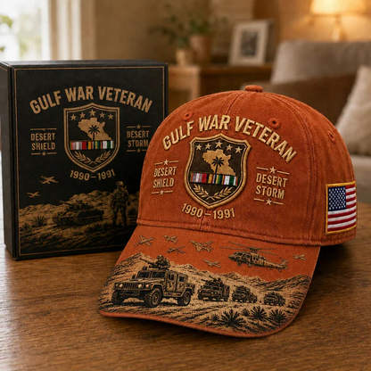 Last Day Promo: 45% OFF! Desert Storm Veteran Commemorative Cap – Gulf War Desert Shield Veteran Hat