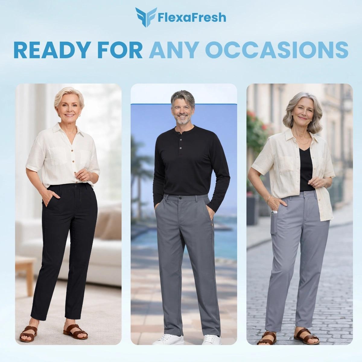 FlexaFresh - Unisex Ultra-Stretch Ice Silk Casual Pants