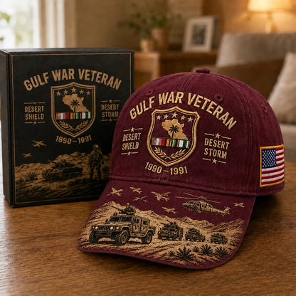 Last Day Promo: 45% OFF! Desert Storm Veteran Commemorative Cap – Gulf War Desert Shield Veteran Hat