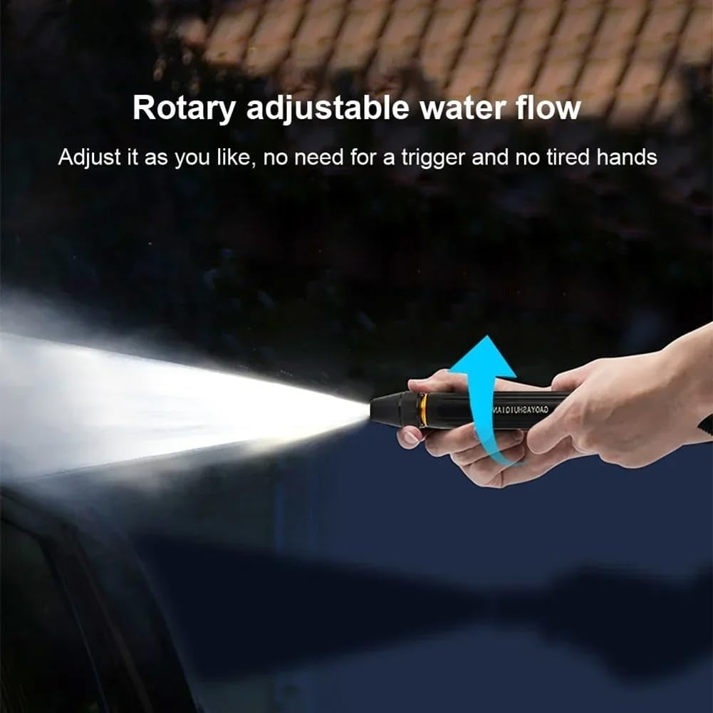 Home high-pressure car wash water gun with booster nozzle and hose, a must-have for watering plants and vegetables, and car washing.