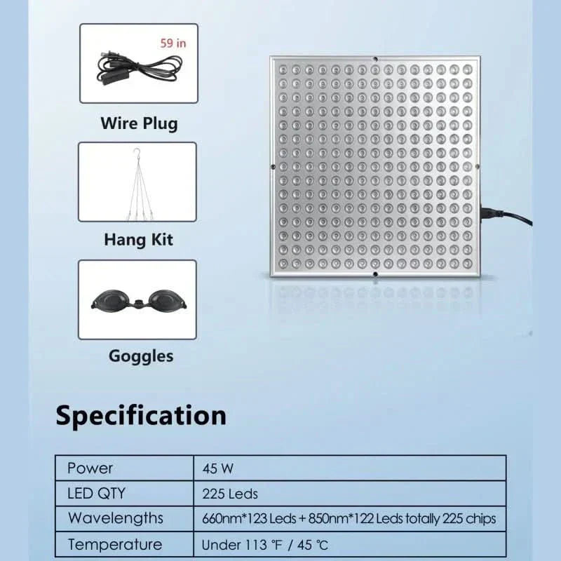 Red & Infrared Light Therapy Panel