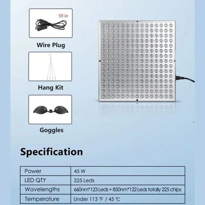 Red & Infrared Light Therapy Panel