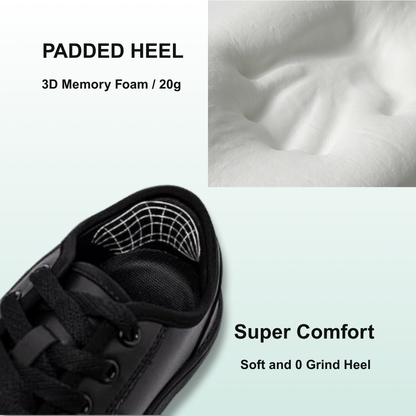 Lorry Vamp Leather Barefoot Shoes - Black