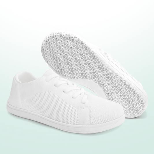 Mobivio Active Knit Barefoot Shoes - All White