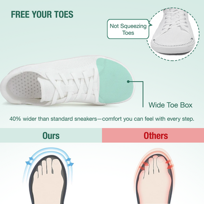 Mobivio Barefoot Shoes - White